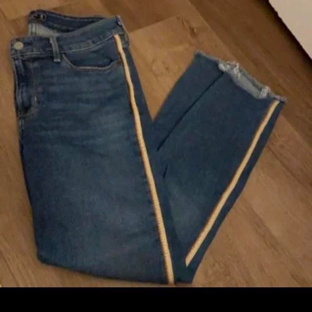 EUC A&F Stripe Skinny Ankle Jeans w Size 2 (26R)